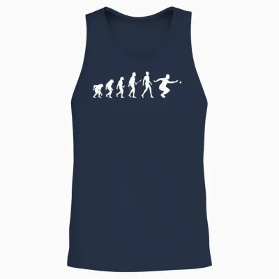 Evolution Pétanque Gift for Petanque Players Evolution T-Shirt, Black Unisex Tank Top - Navy