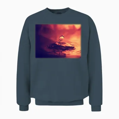 Retro Water Droplet Exploration Unisex Sweatshirt - Dark Heather