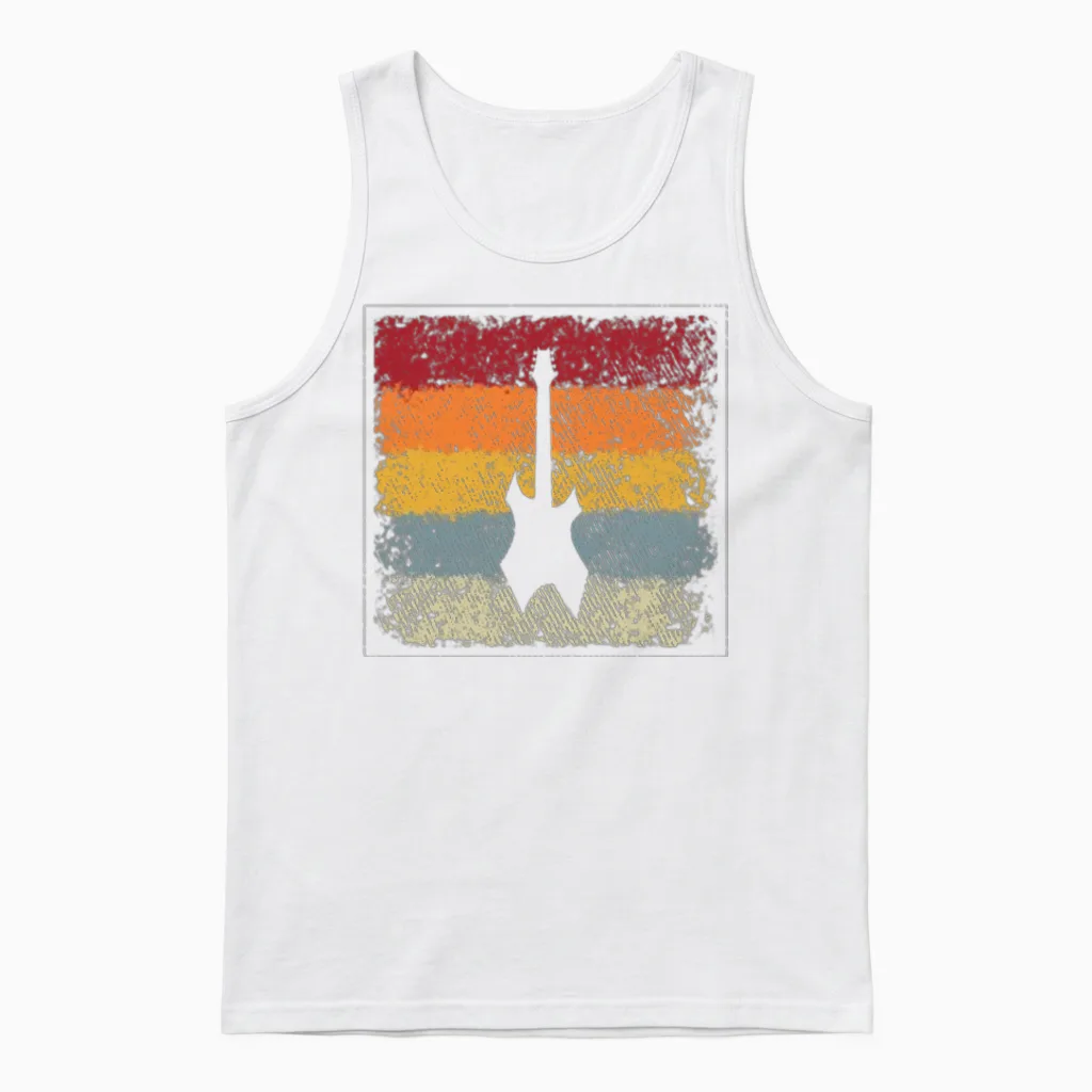 Eguitar Retro Unisex Tank Top in White