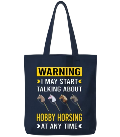 Hobby Horsing Horse Hobbyhorsing Hobbyhorse Tote Bags - Navy