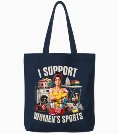 I Support Frauen Sport Humor Antifeminismus Backlash Zitat Tote Bags - Navy