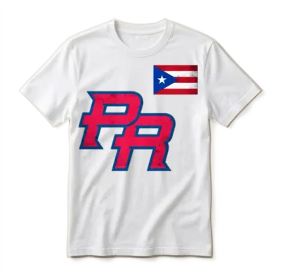 Puerto Rico 2023 Baseball Flag Pride Red Boricua Unisex T-Shirt - White