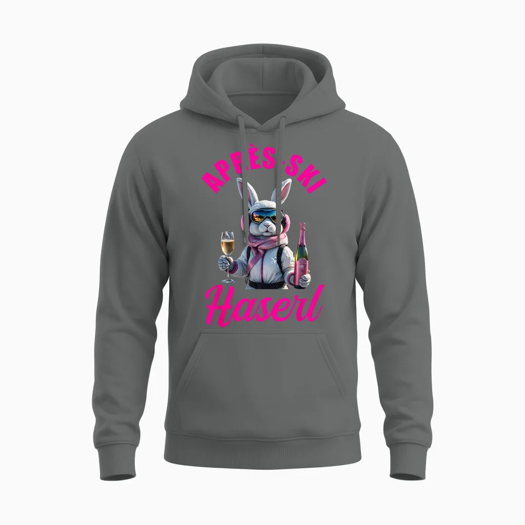 Apres Ski Haserl | Skiing Après Ski Party Ski Bunny Outfit Unisex Hoodie in Graphite Heather