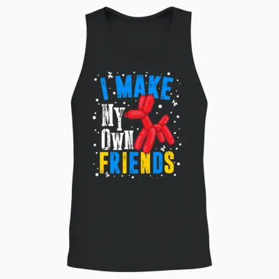 Balloon Animal Make Own Friends Twisting Dog Unisex Tank Top - Black