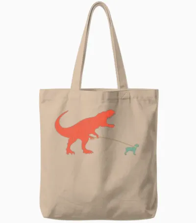 Cute Rottweiler Dinosaur Funny Wiener Dog Gift Tote Bags - Natural