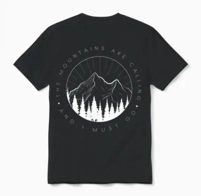 Berg T-Shirt Herren Berghemd Damen Klettern Berge Bergliebe Unisex T-Shirt - Black