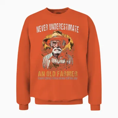 Old Farmer Unisex Sweatshirt - Orange
