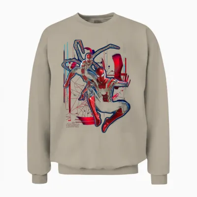 Marvel Infinity War Spider-Man Suit Tech Graphic Unisex Sweatshirt - Sand