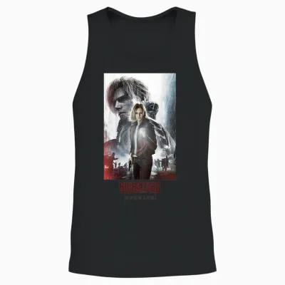 Resident Evil Requiem Leon & Grace Art Bp Unisex Tank Top - Black