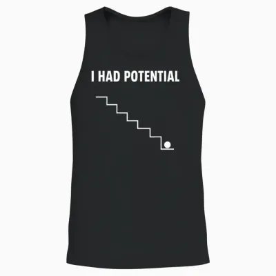I Had Potential Fallender Ball - Lustiges & Minimales Design Unisex Tank Top - Black
