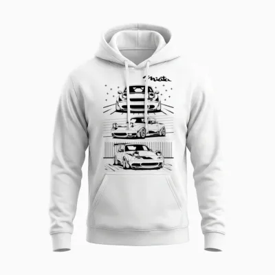Mazda Miata Unisex Hoodie - White