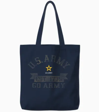Military Army United States Vintage Go Green Tote Bags - Navy