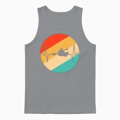 Kayak Retro Heartbeat Unisex Tank Top - Sport Grey