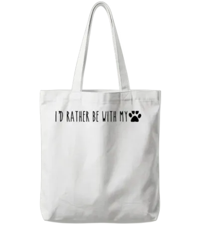 Dog Lover Tote Bags - White