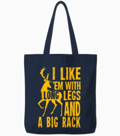 Funny Deer Hunting Quote Gift for Hunters T-Shirt Small Tote Bags - Navy