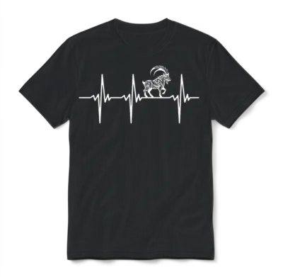 Heartbeat for Capricorns Unisex T-Shirt - Black