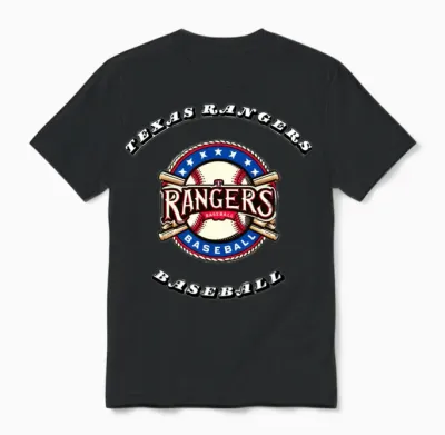 Texas-Rangers Baseball Unisex T-Shirt - Black