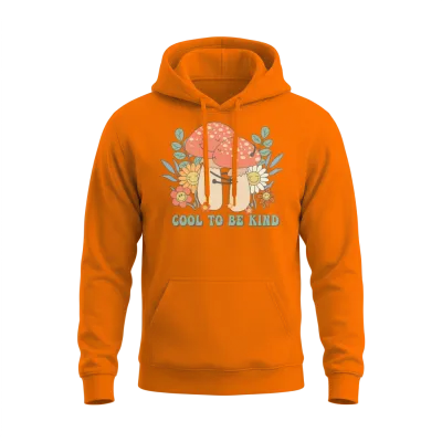 Cool to Be Kind, Retro , Unisex Hoodie - Safety Orange