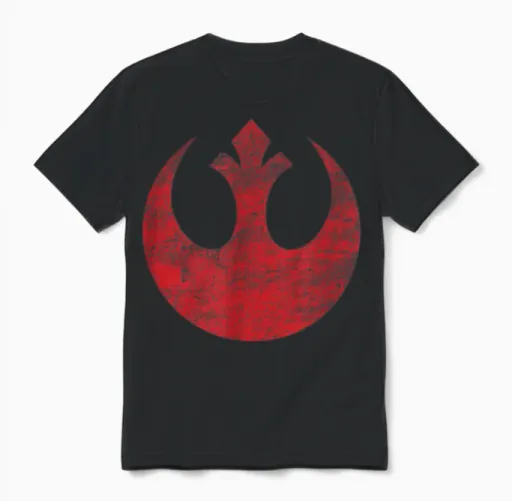 Star Wars Rebel Alliance Logo Weathered Dark Unisex T-Shirt in Black