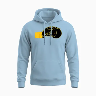 Disney Tron Original 1982 Movie Game Grid Light Cycle Unisex Hoodie - Light Blue