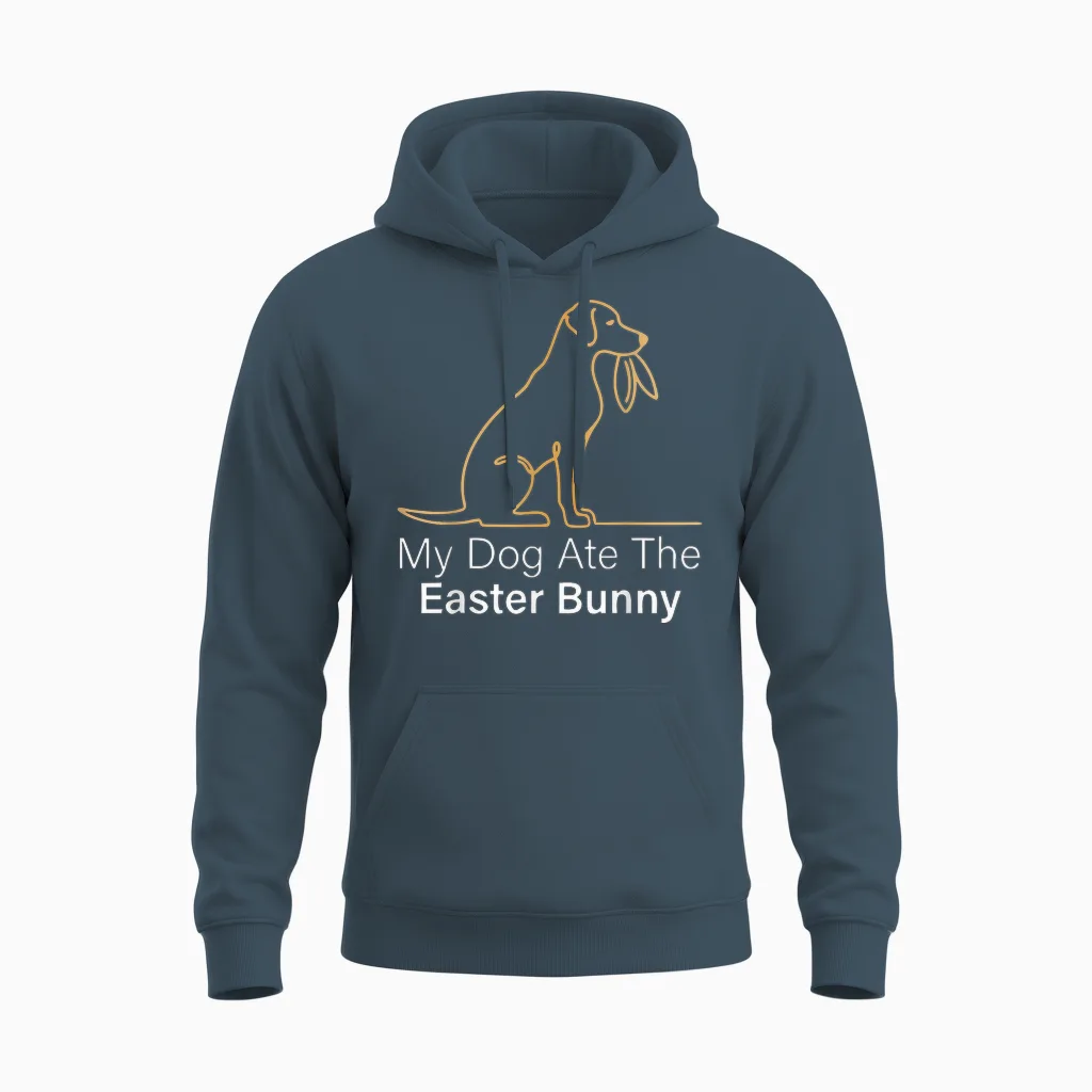 My Dog Ate Easter Bunny Hund Osterhasen Lustiges Ostern Unisex Hoodie in Dark Heather