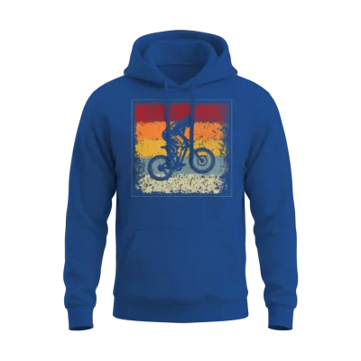 Mountainbike Retro Unisex Hoodie - Royal