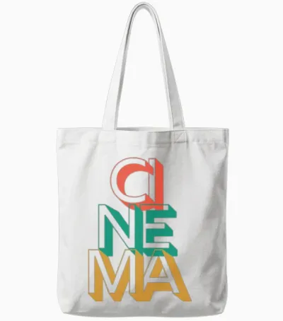 Retro Cinema Tote Bags - White