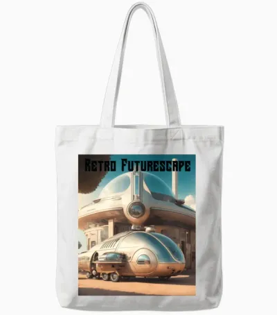 Retro Futurescape Tote Bags - White