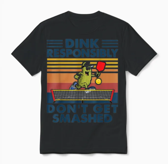 Funny Pickleball Unisex T-Shirt in Black