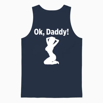 Kinky Slave Wife Bdsm Fetish Daddy Unisex Tank Top - Navy