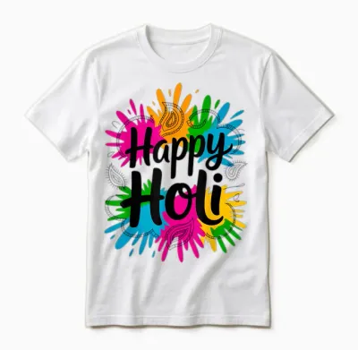Bura Na Mano Holi Hai India Hindu Colors Happy Holi Festival Unisex T-Shirt - White