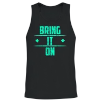 Bring It On! Fitness Workout Workout Pumps Motto Unisex Tank Top - Black – 2