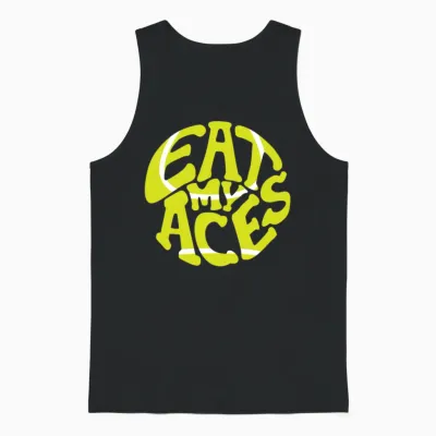 Tennis Funny Unisex Tank Top - Black