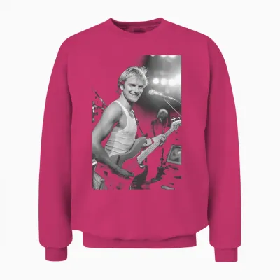 Sting, Singer of the Police, on American Tour in 1980 Unisex Sweatshirt - Heliconia