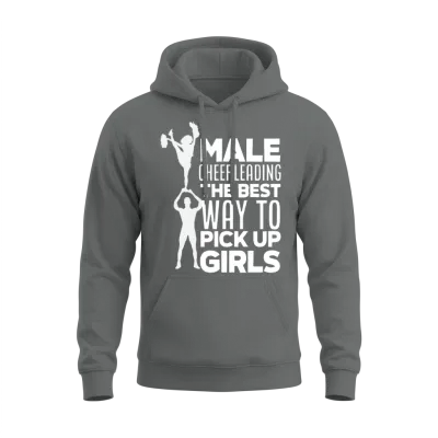 Male Cheerleading Funny Male Cheerleader Gift Unisex Hoodie - Graphite Heather