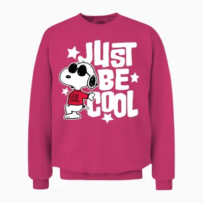 Snoopy Joe Cool Be Cool Long Sleeve Design Unisex Sweatshirt - Heliconia
