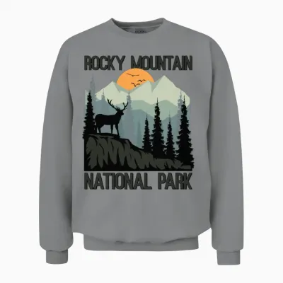 Rocky Mountain National Park Mountains Wilderness Unisex Sweatshirt - Sport Grey
