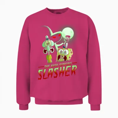 Spongebob Squarepants the Hash Slinging Slasher Spooky Unisex Sweatshirt - Heliconia