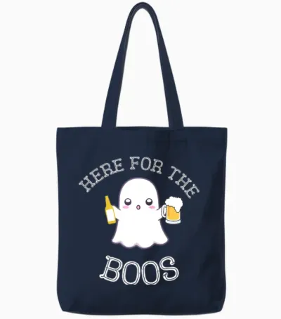 Funny Ghost Tote Bags - Navy