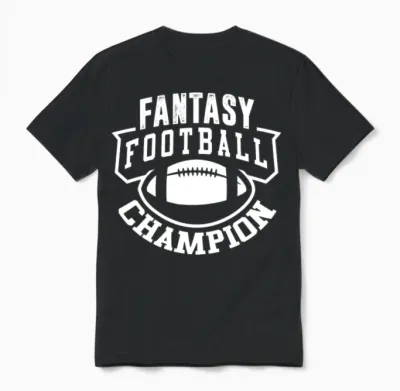 Fantasy Football League Champion Unisex T-Shirt - Black