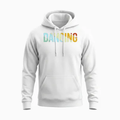 Dancing Retro Unisex Hoodie - White
