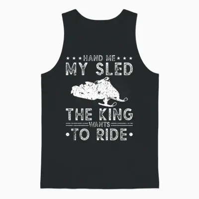 Motor Sled Snowmobiler Funny Snowmobile Unisex Tank Top - Black