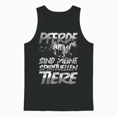 Horses Are My Spiritual Animals Rider Horse Unisex Tank Top - Black