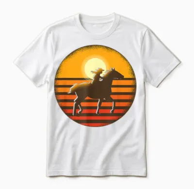 Chevaux De Western Filles Cheval De Western équitation Unisex T-Shirt - White