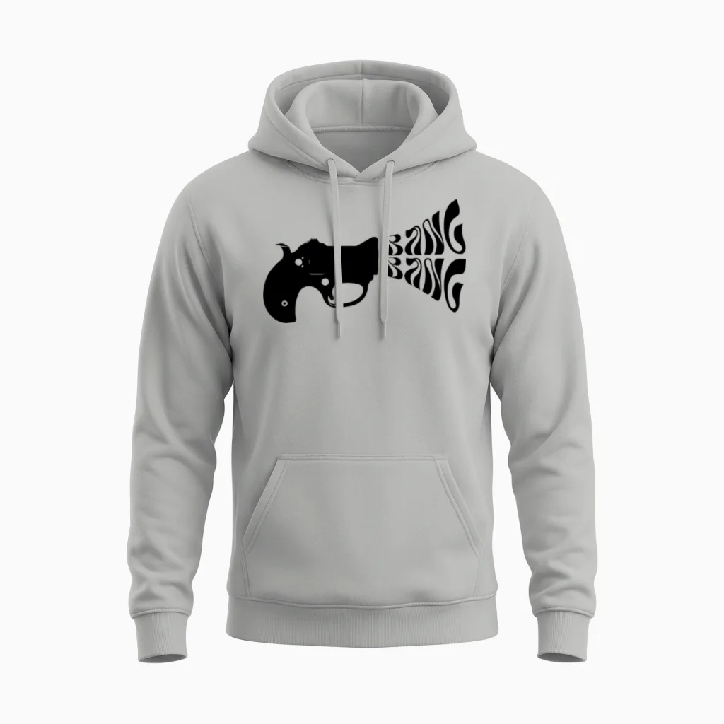 Bang Bang Unisex Hoodie in Ash