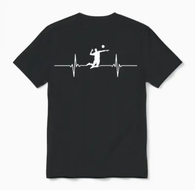 Volleyball Funny Unisex T-Shirt - Black