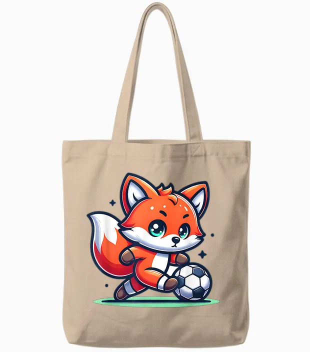 Adorable Renard Foot Enfant Mignon Tote Bags in Natural