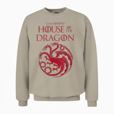 House of the Dragon Targaryen Crest Logo Unisex Sweatshirt - Sand