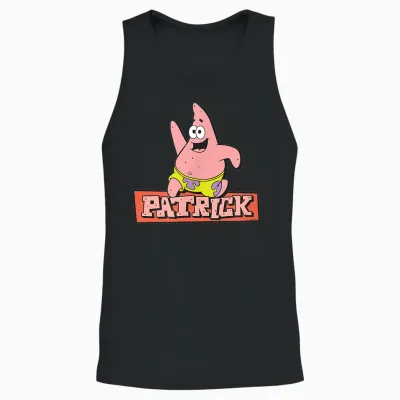 Sponge Bob Patrick Character Unisex Tank Top - Black