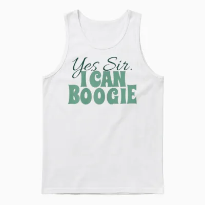 Spruch Frauen Singen & Tanzen Yes Sir, I Can Boogie Grün Unisex Tank Top - White